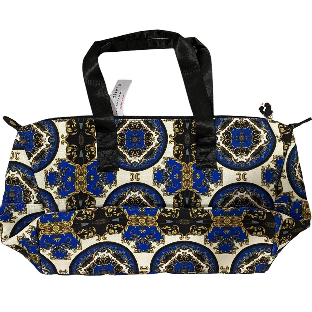 Alice + Olivia Regal Romance Sapphire Duffle Bag Tote Purse Revolve FWRD NWT - Picture 14 of 16